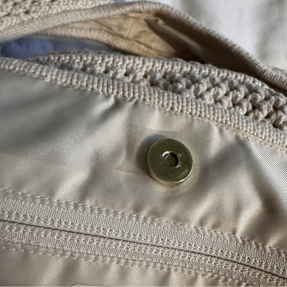 🤍 NWOT Lululemon Cotton Crochet Shoulder Bag 7L Light Ivory - Picture 10 of 11